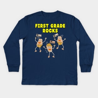 First Grade Rocks Kids Long Sleeve T-Shirt